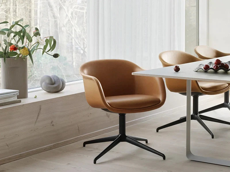 FIBER CONFERENCE ARMCHAIR SWIVEL BASE WITH RETURN FULL UPHOLSTERY