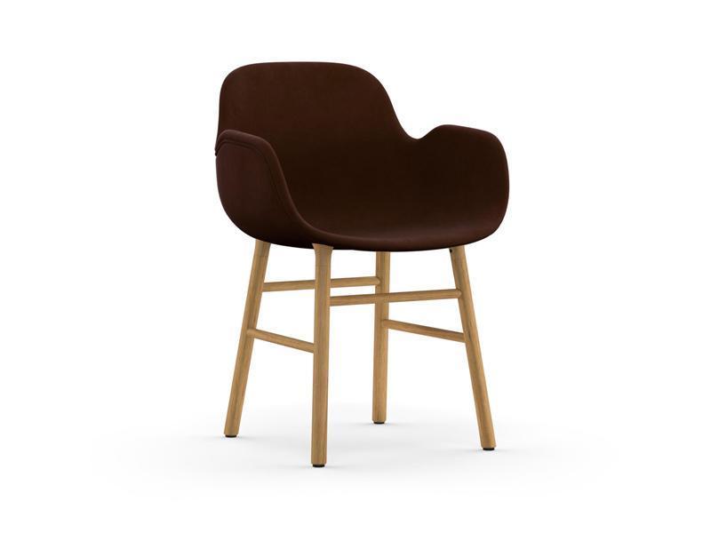 FORM ARMCHAIR WOOD BASE FULL UPHOLSTERY