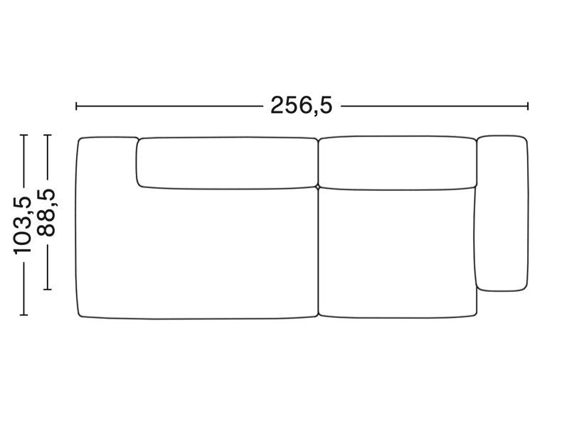 MAGS SOFT LOW ARMREST 2,5 SEATER COMBINATION 2