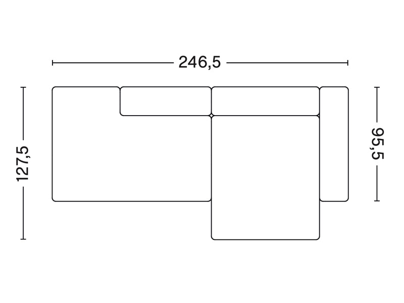 MAGS LOW ARMREST 2,5 SEATER COMBINATION 3