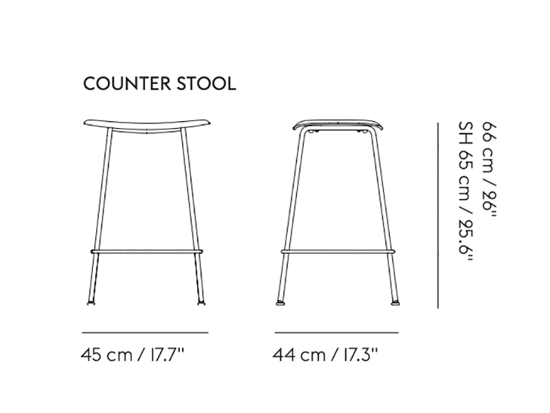 FIBER COUNTER / BAR STOOL TUBE BASE FULL UPHOLSTERY