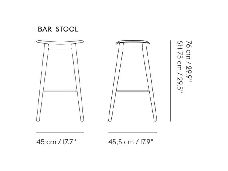 FIBER COUNTER / BAR STOOL WOOD BASE FULL UPHOLSTERY