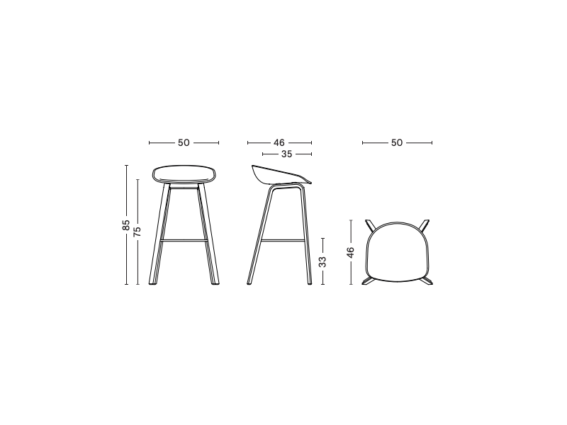 ABOUT A STOOL - AAS 32 WOOD BASE