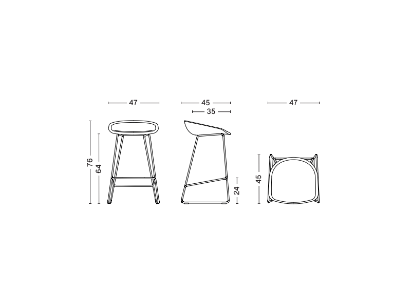 ABOUT A STOOL - AAS 38 SLED BASE