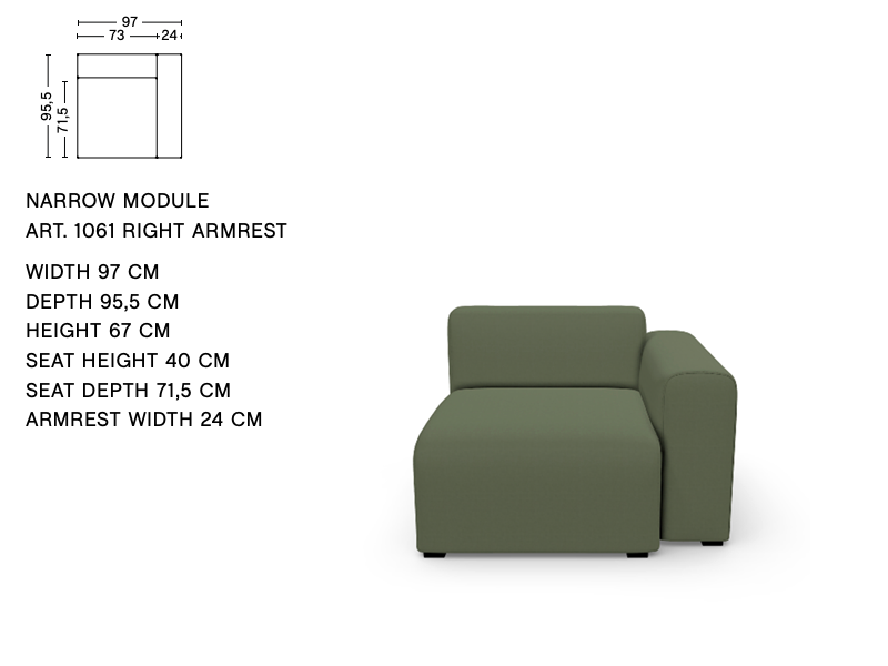 MAGS LOW ARMREST MODULE