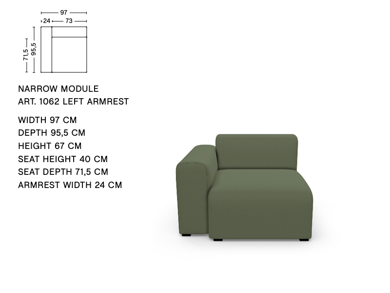 MAGS LOW ARMREST MODULE