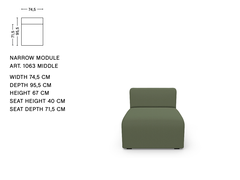 MAGS LOW ARMREST MODULE