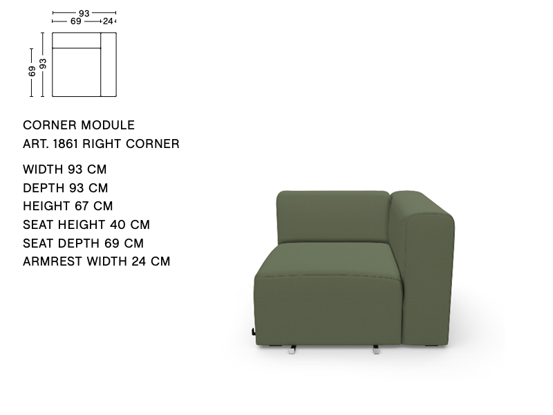 MAGS LOW ARMREST MODULE