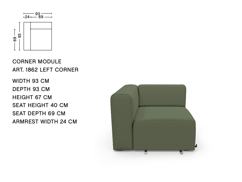 MAGS LOW ARMREST MODULE