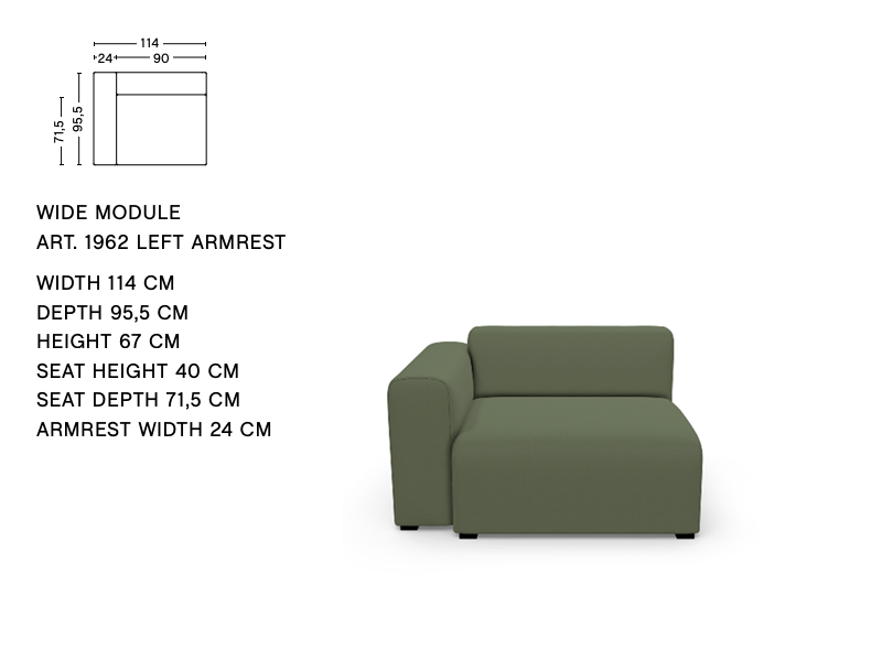 MAGS LOW ARMREST MODULE