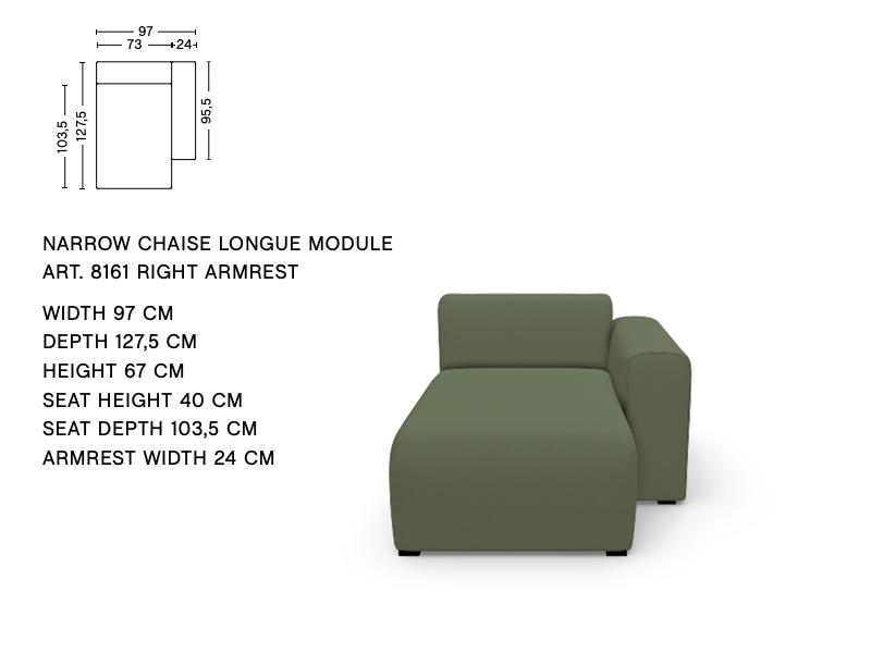 MAGS LOW ARMREST MODULE