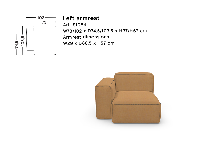 MAGS SOFT LOW ARMREST MODULE