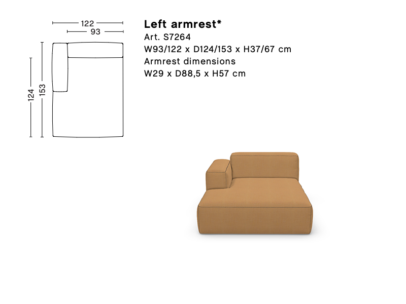 MAGS SOFT LOW ARMREST MODULE