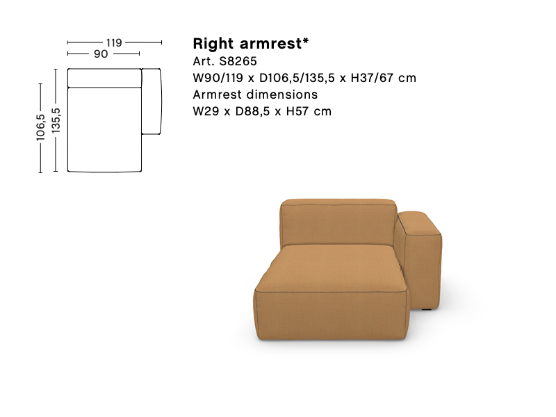 MAGS SOFT LOW ARMREST MODULE