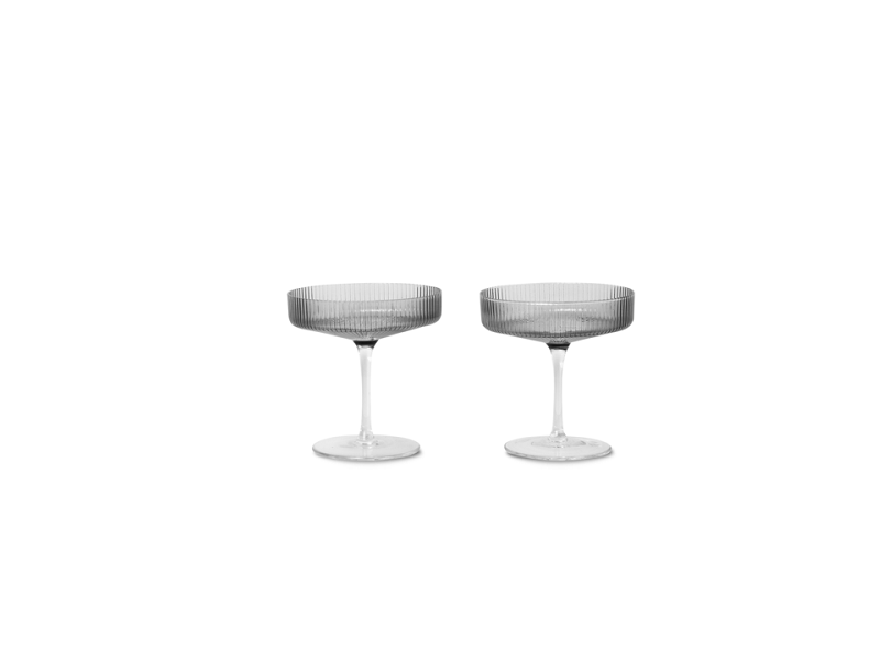Ripple Champagne Saucers - Set of 2 - Sm FERM-100126112
