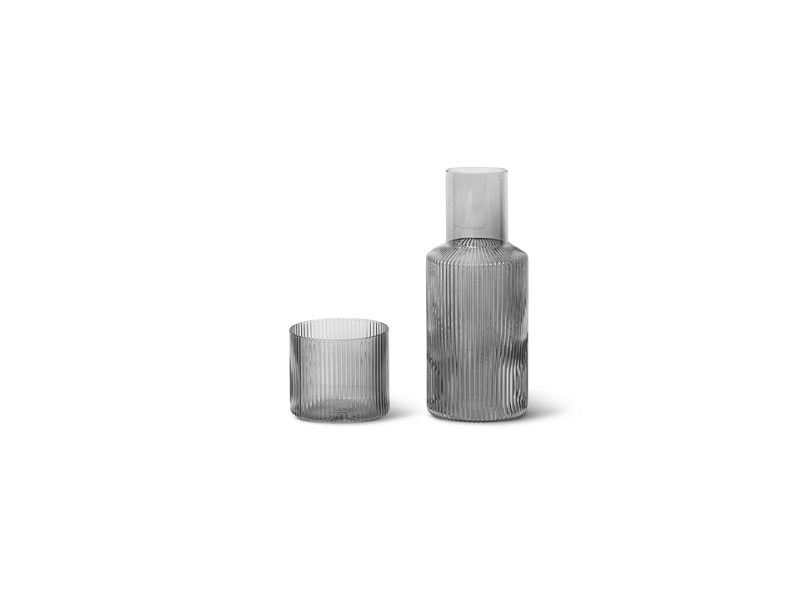 Ripple Small Carafe Set - Smoked Grey FERM-100124112