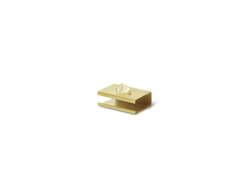 Stone Matchbox Cover - Brass FERM-100537501